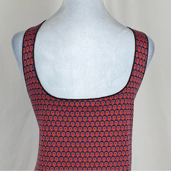 Zara Red Black Print Vacation Cruise Relaxed Fit Tank Dress NWT Size L - Picture 6 of 13